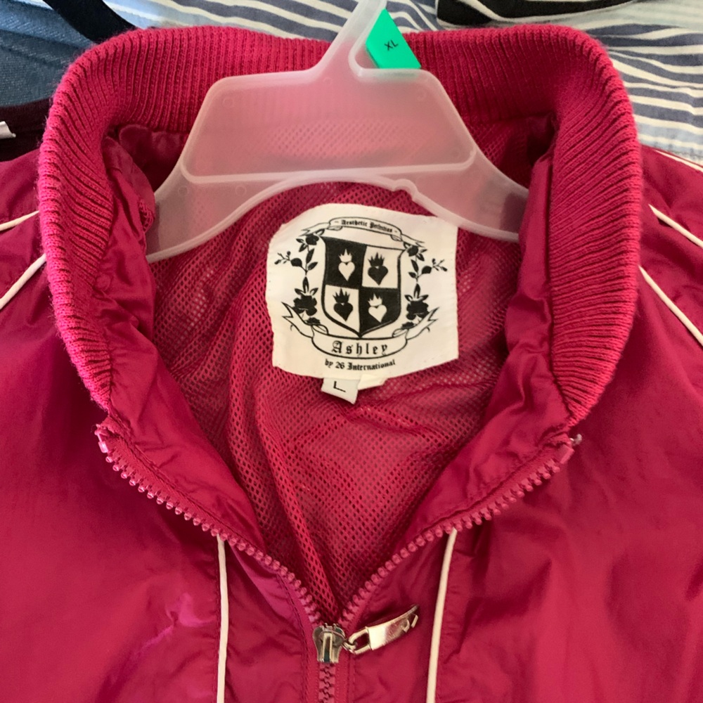 Ashley By 26 International Fuchsia Jacket with White Accents - Picture 5 of 11